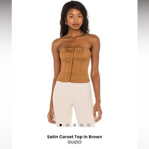 Danielle Guizio satin corset top
